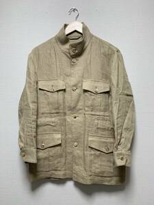 [MACKINTOSH LONDON] 19SS 定価64,900リネンサファリジジャケット 38 ベージュ G1F70-712-43 マッキントッシュ ロンドン