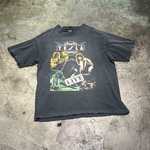 VINTAGE ヴィンテージ 古着　オールド テスラ　半袖Tシャツ　SIZE XL【表参道t】