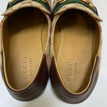 GUCCI グッチ 546223 GGキャンバスビットローファー SIZE 9 【代官山12】_画像10