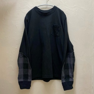 Sacai サカイ 22ss buffalo check 長袖Tシャツ SIZE 3 【代官山12】