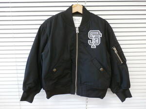 新品【SALE 半額】◆GROOVY COLORS◆グルービーカラーズ MA-1 JACKET【SIZE /110】◆BLACK◆即決【送料無料】