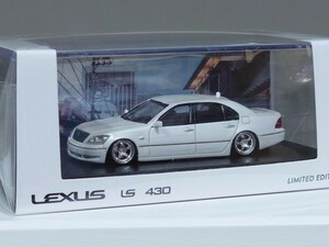 【新品未開封】1/64 hunter garage LEXUS LS430 レクサス トヨタ 30セルシオ レジン製ミニカー 100台限定【ホワイト】