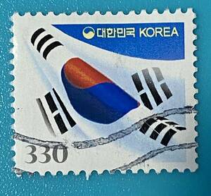 韓国切手★国旗　330ウォン　2017年