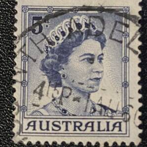 オーストラリア切手★ 5d 女王エリザベス2世 1959年の画像1