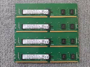 8GB 4枚セット 計32GB SK Hynix HMA81GR7AFR8N-VK T3 AA DDR4 1Rx8 PC4-2666V RDIMM Server Memory [1827]