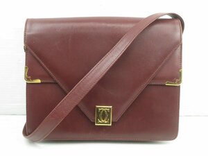 ♪Cartier カルティエ レザー マストライン ショルダーバッグ♪USED品