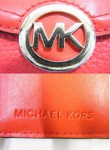 ★マイケルコース/MICHAEL KORS★レザー　３つ折り財布　赤★ USED_画像10