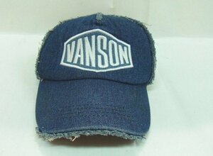 ★バンソン/VANSON★デニム　ダメージ加工　メッシュ　キャップ　フリーサイズ★USED