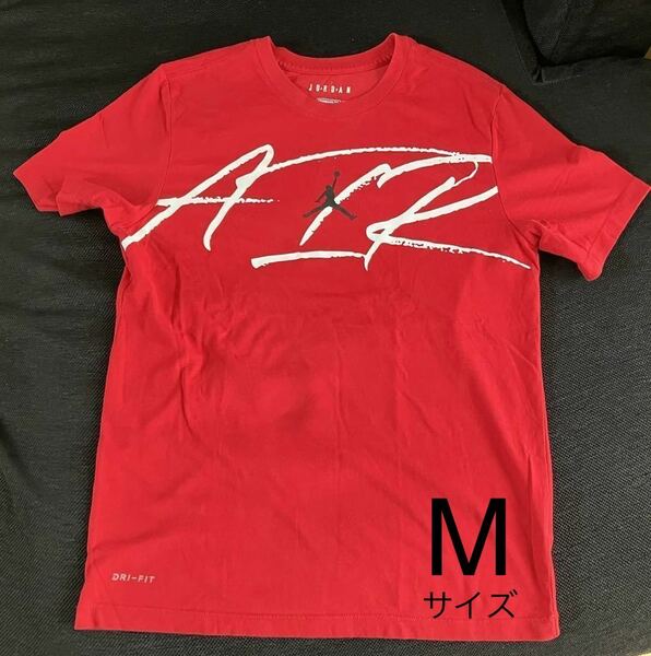 メンズM ナイキ　DRI-FIT半袖Tシャツ　NIKE AIRジョーダン　赤　