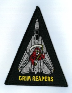 米海軍 VF-101 "GRIM REAPERS" 航空機パッチ(三角形・F-14・最終期)