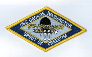米海軍 CVN-73 USS GEORGE WASHINGTON CENTURION(着艦)パッチ(100回)