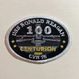 米海軍 CVN-76 USS RONALD REAGAN NIGHT CENTURION(夜間着艦)パッチ(100回)