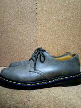 【Dr.MARTENS】ドクターマーチン 1461 ダスキー 3ホールシューズ UK8 (27cm ) OLIVE DUSTY 3EYE SHOE 希少カラー オリーブ【美品】_画像3