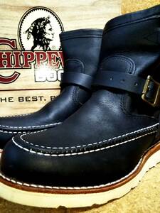 【CHIPPEWA】チペワ 97879 7インチ モックトゥエンジニアブーツ 9E (27cm)7INCH MOCC TOE ENGINEER BOOTS 黒タグ ブラック【箱付き極美品】