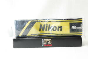 ☆新品・未使用☆Nikon ニコン F3 Limited リミテッド カメラ ストラップ 黒色(ブラック)×黄色(イエロー)×白色(ホワイト)刺繍文字☆