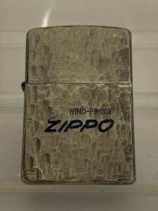 ZIPPO 1989年製イタリック斜体ハンマートーン両面加工ジッポ ライター 