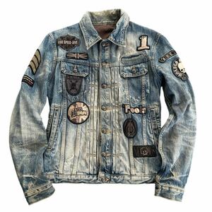 定価163000 roen jeans man Roen sick vintage denim jacket Wappen ロエン ワッペン デニムジャケット Gジャン ヒロムタカハラ