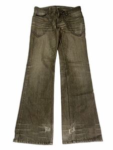 00s Nicole club for men Japanese label denim pants grunge lether 