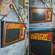 アメリカン ダイナー Style/ヴィンテージ サインボード/②Coca-Cola（コカ・コーラ）#店舗什器#アンティーク#ウォールデコ#壁掛け看板_画像1