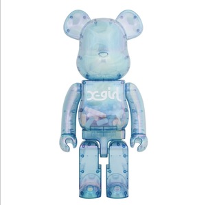 MEDICOM TOY BE@RBRICK X-GIRL 2021 CLEAR BLUE 1000% メディコムトイ ベアブリック エックスガール 未使用