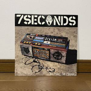 希少 プロモ盤 レコード 7SECONDS セブンセカンズ The Music,The Message 95年 US盤 ハードコア パンク LP レア アナログ盤 非売品