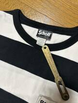 希少　schott ショット　ボーダーTシャツ　 サイズS 白黒　ハーレー_画像3