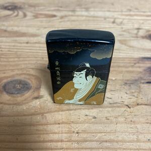 ◇美品◇本金蒔絵漆塗り浮世絵 ZIPPO 東洲斎写楽 ジッポー ライター VINTAGE 日本美術 伝統工芸