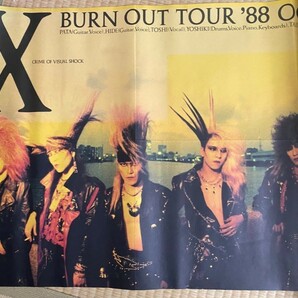 【レア物】『X JAPAN BURN OUT TOUR '88 OCT.ツアー 』ポスター