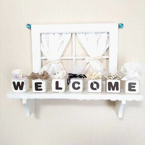 Art hand Auction Welcome Sign, Handmade items, interior, miscellaneous goods, ornament, object