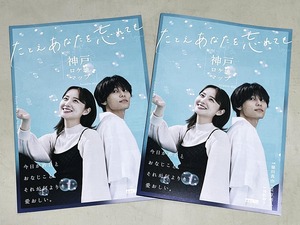 珍品 稀少 映画チラシ フライヤー TVドラマ「たとえあなたを忘れても」A4W 神戸ロケ地マップ 2枚セット　堀田真由 萩原利久 風間俊介