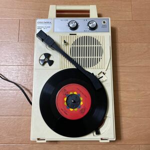 動作確認済 COLUMBIA ポータブルレコードプレイヤー GP-3