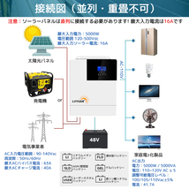 新品 MPPT 3000W 正弦波 ソーラーインバーター充電器 ソーラーチャージ オフグリッド ハイブリッド 24V対応 並列直列 日本語説明書付LVYUAN_画像4