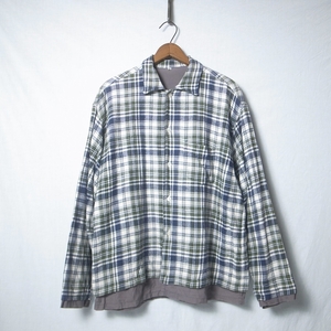 nepenthes the shirts Nepenthes Layered фланель рубашка M / бренд б/у одежда архив 90s 00s box Silhouette 