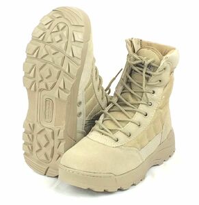  Tacty karu boots military boots combat boots rider boots work shoes shoes side zipper mackerel ge men's boots TAN26.5cm