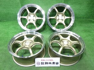 中古 17インチ 17×7J 穴 ヨコハマ アドバンレーシング ＲＧ－Ｄ２ 社外 アルミホイール 4本セット ロードスターなど 美品