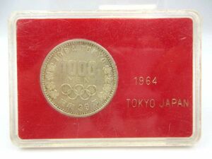 ◎1964年 東京オリンピック 1000円 銀貨 昭和39年 記念コイン ケース付 長期個人保管品 現状品