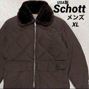 USA製 Schott ショット TALON ジップ 中綿ジャケット メンズXL