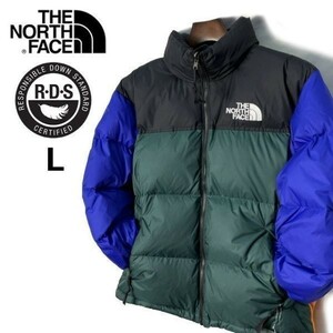 残① 1円～!売切!【正規新品】THE NORTH FACE 1996 RETRO NUPTSE JACKET ダウンジャケット ヌプシ US限定 RDS 700(L)緑 黄 青 190122-160