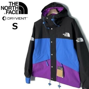 残① 1円～!売切!【正規新品】THE NORTH FACE 86 RETRO MOUNTAIN JACKET マウンテンジャケット US 1986 復刻 撥水(S)黒 青 180915-130-c