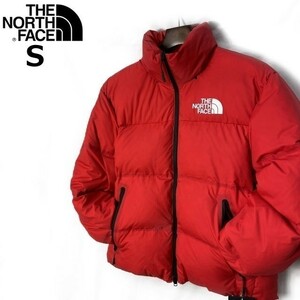 1円～!売切!【正規新品】THE NORTH FACE◆REMASTERED NUPTSE JACKET ダウンジャケット ヌプシ US 軽量 2022-23AW 入手困難(S)赤 190122-250