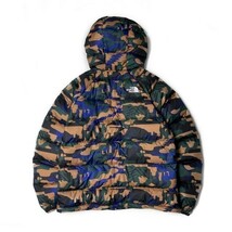 1円～!売切!【正規新品】THE NORTH FACE◆PRINTED HYDRENALITE HOODIE ダウンジャケット US 防寒 2022-23最新(M)茶 黒 迷彩柄 190122-130_画像7