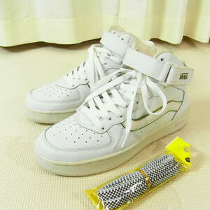 未使用 VANS スニーカー V2001 MID 880001 US8 約26cm 白 ホワイト ミドルカット バンズ