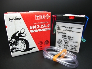 GSユアサ6Vバッテリー6N2-2A-4 【ミニモト】【minimoto】【ホンダ 4mini】【ツーリング】【カスタム】
