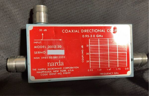 narda 方向性結合器 model 3002-30 中古