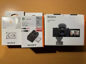 【即日発送】中古美品 SONY ZV-1 コンパクト デジタルカメラ バッテリー x3 SDカード カメラケース リグ 箱説明書付き