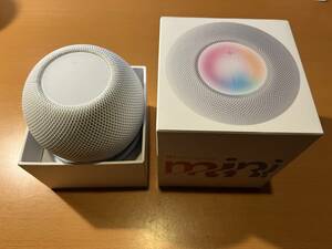 【即日発送】中古美品 Apple Home Pod mini ホワイト MY5H2J/A 動作品 箱 説明書 付属品 あり #001