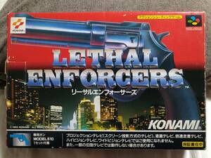 SFC リーサルエンフォーサーズ コナミ ソフトなし専用ガンのみ箱付き MODEL510 LETHAL ENFORCERS KONAMI