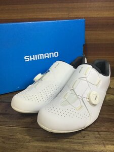 未使用 シマノ SHIMANO RC3 SH-RC300 ビンディングシューズ 42サイズ 白 SPD-SL