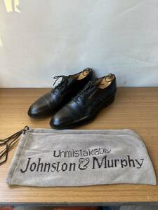 Johnston&Murphy ジョンストンアンドマーフィー　ストレートチップシューズ　8　25.5cm ブラック サイズ41