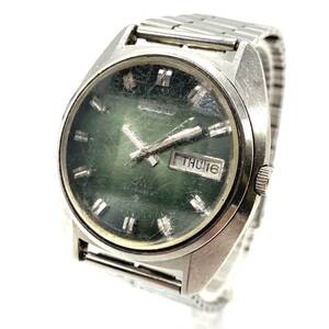 ■SEIKO セイコー LORD MATIC ロードマチック LM 23石 5606-7231 デイデイト 自動巻き AT グリーン 緑文字盤 カットガラス 腕時計 現状品